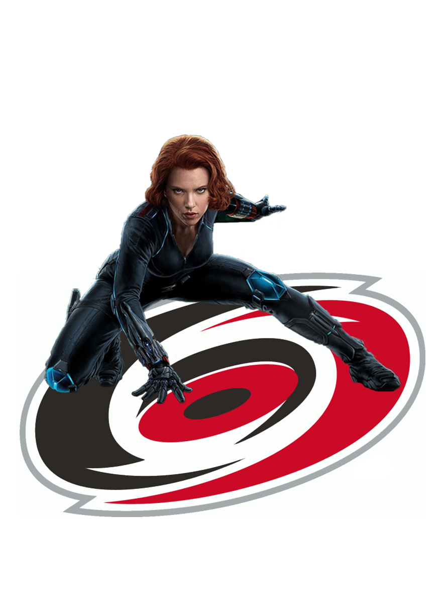 Carolina Hurricanes Black Widow Logo vinyl decal